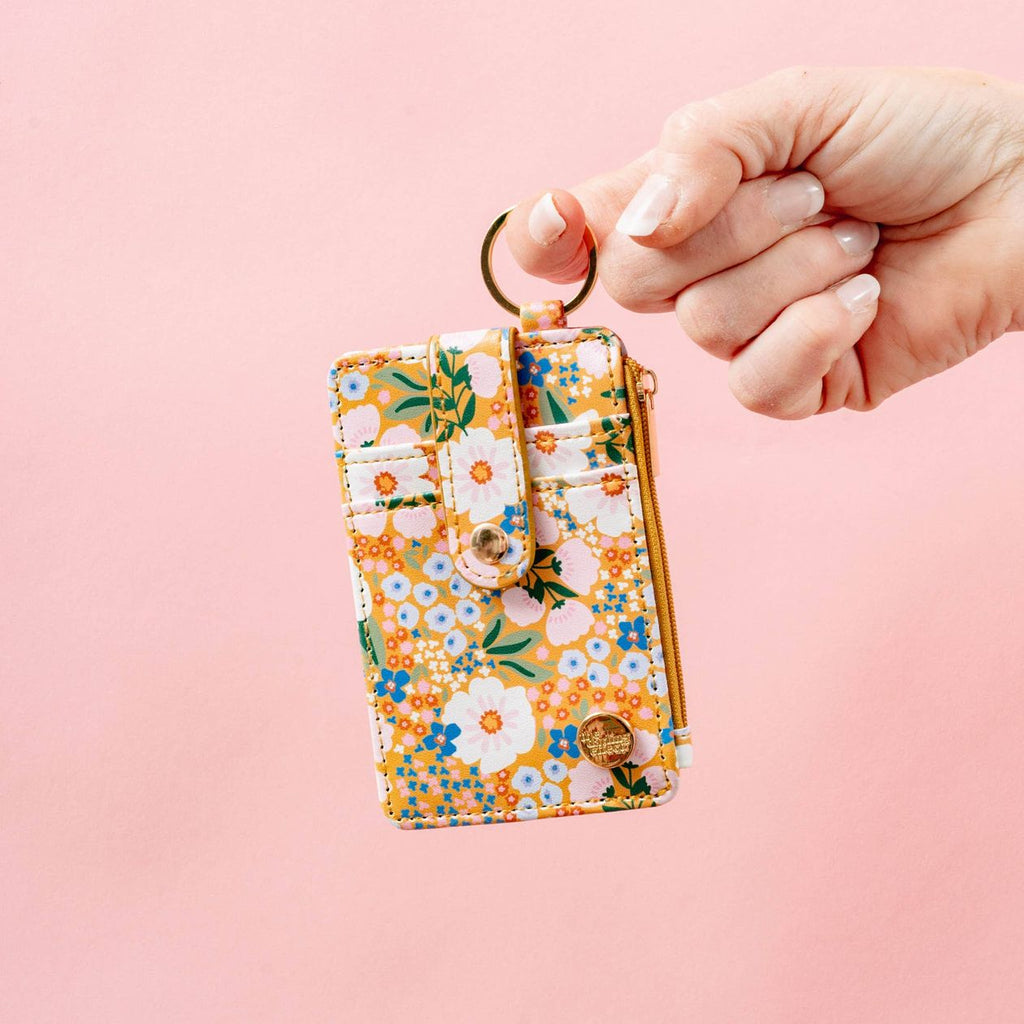 The Darling Effect Sweet Meadow Keychain Card Wallet - Mustard