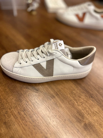 Victoria Berlin Piel & Serraje Sneaker in Beige