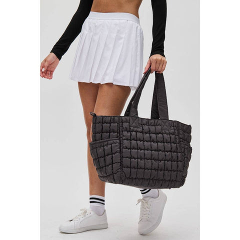 Dreamer Carbon Quilted Nylon Tote