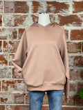 Soft Knit Hoodie in Mocha-142 Sweatshirts & Hoodies-Little Bird Boutique