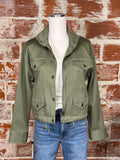 Liverpool Cropped Cargo Jacket in Olive-141 Outerwear Coats & Jackets-Little Bird Boutique
