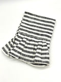 Creative Co-op Grey Striped Towel With Ruffle-430 Entertainment & Serving-Little Bird Boutique