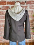 Elan Black Blazer Hoodie-143 Blazers-Little Bird Boutique