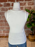 Mini Waffle Tank in Ivory-123 Jersey Tops - Sleeveless-Little Bird Boutique