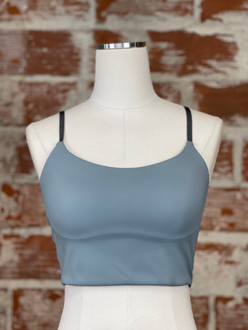 Jersey Bralette in Steel Blue