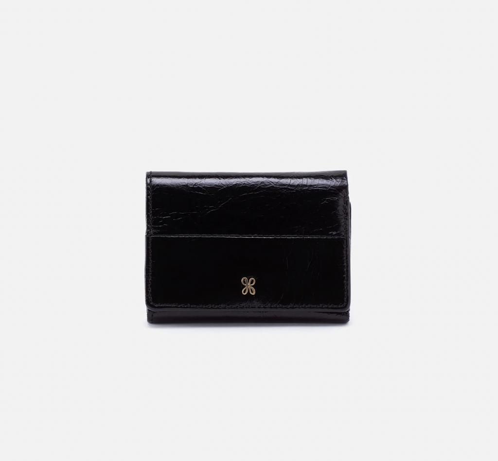 HOBO Jill Mini Trifold Wallet in Black